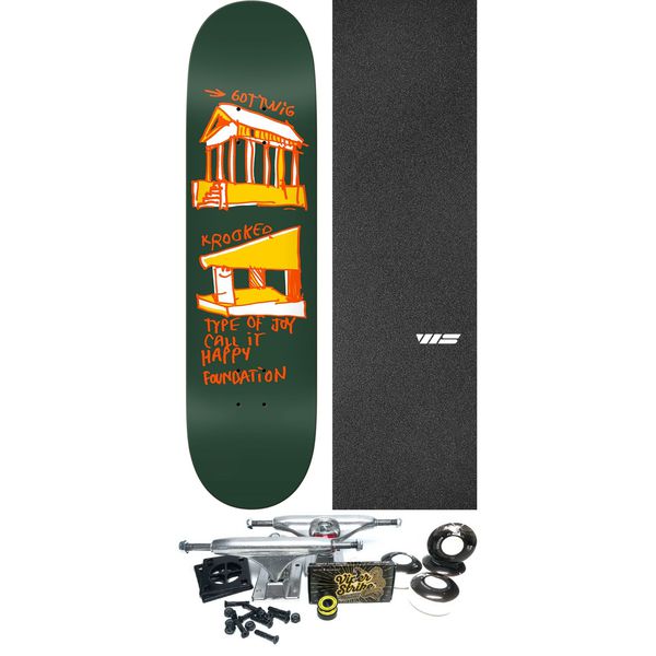 Krooked Skateboards Matt Gottwig Arch Skateboard Deck - 8.38" x 32.25" - Complete Skateboard Bundle
